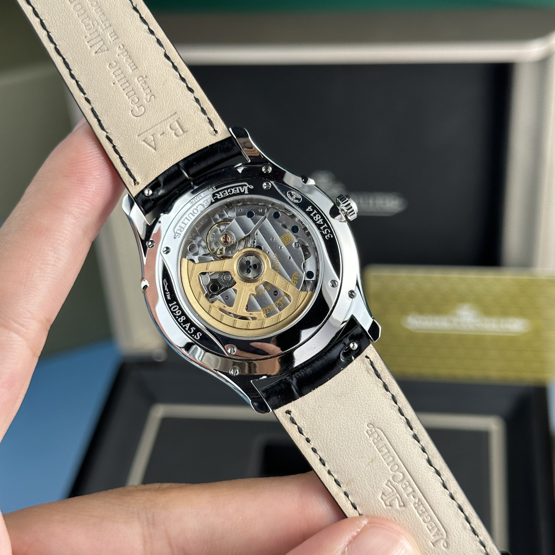 Jaeger Lecoultre Replica Watches Master Ultrathin Moon Blue Dial 39mm - Soul Replicas