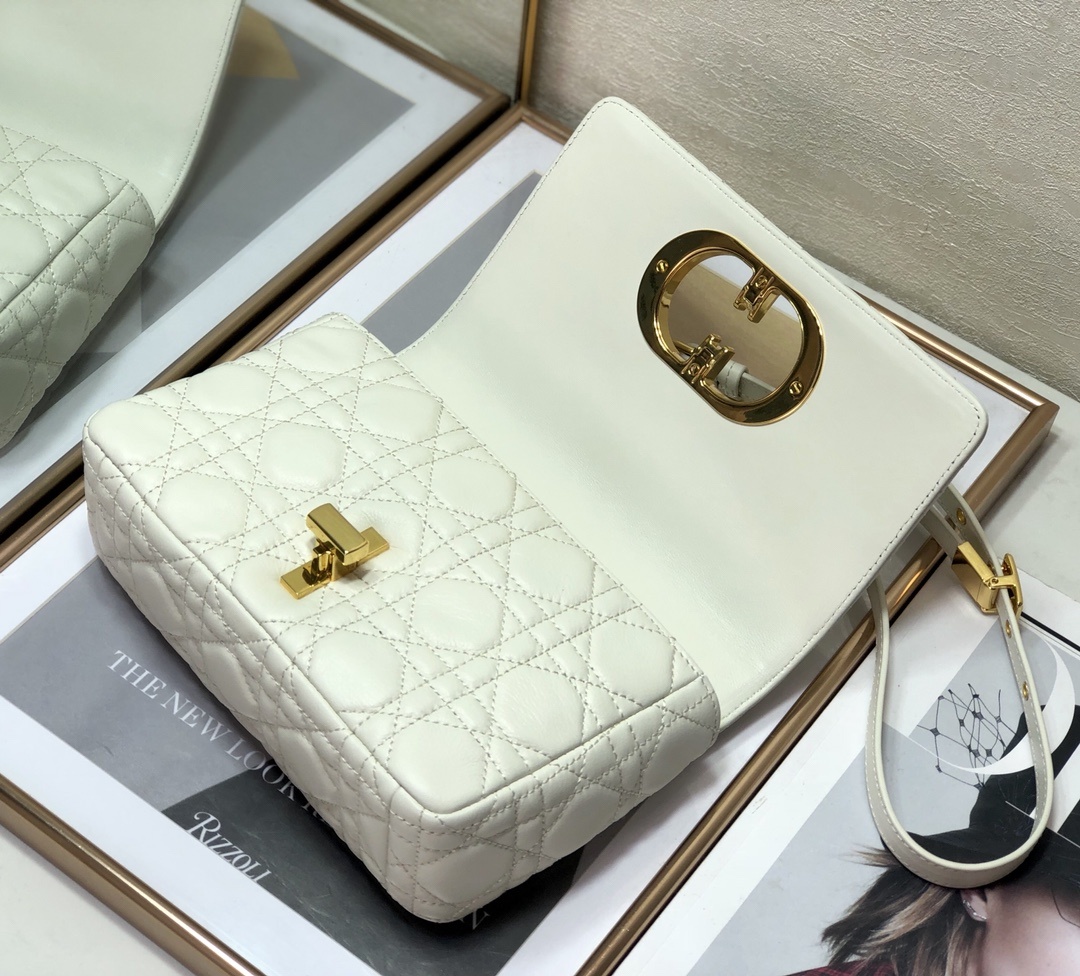 Christian Dior Small Dior Caro Bag. White. For Women Women's Handbags. Shoulder Bags. Crossbody Bags. 20cm CD M9241UWHC_M35U - Soul Replicas