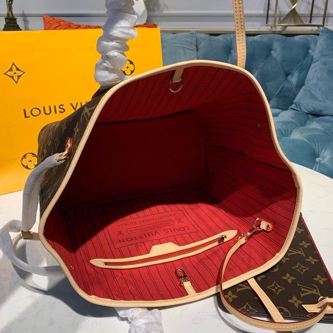 Louis Vuitton Neverfull MM Tote Bag Monogram Canvas Cerise Red For Women. Women-s Handbags. Shoulder Bags 12.2in/31cm LV M41177 - Soul Replicas