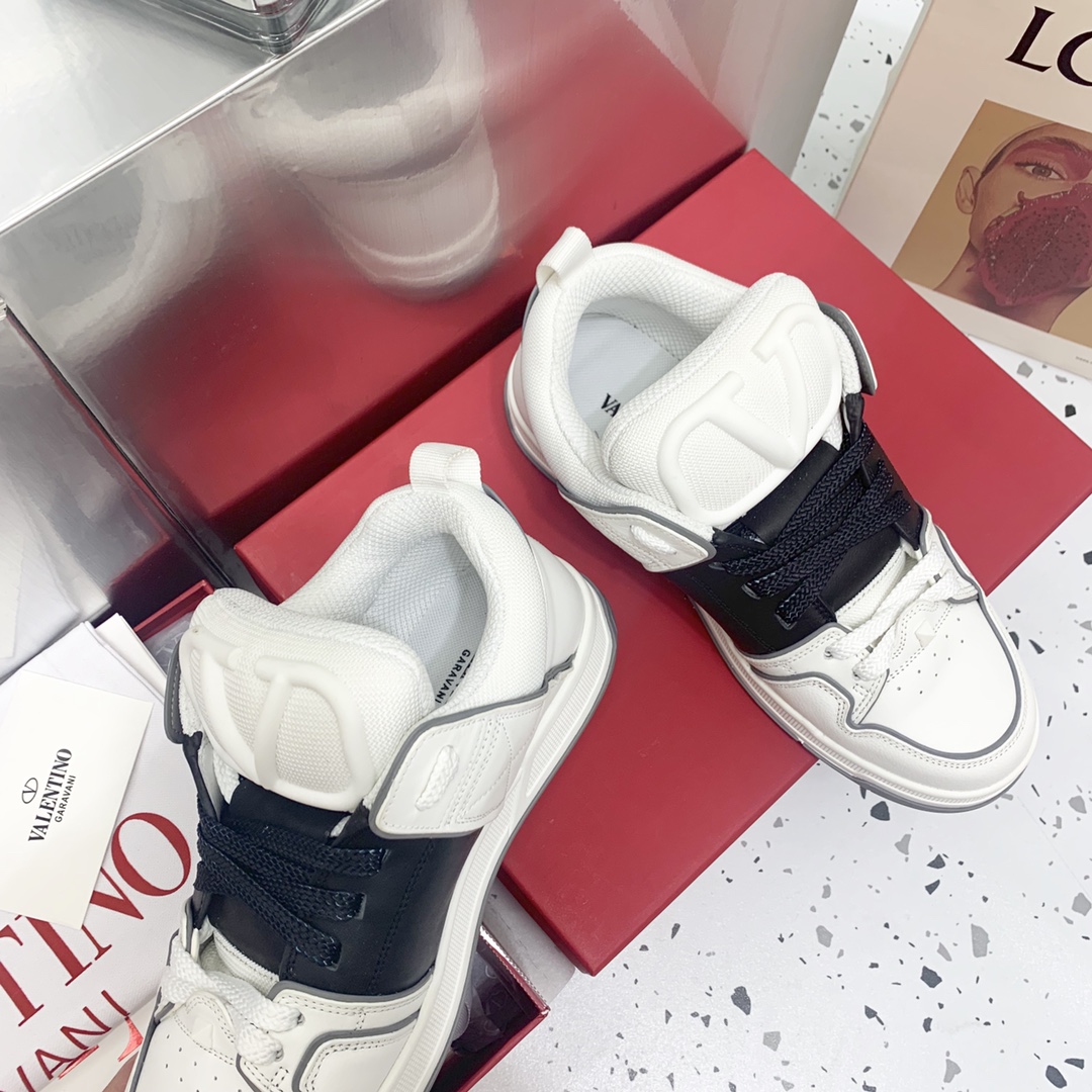 Valentino Garavani Open Skate Sneakers With Patent Band Black For Women WS0FB1DXI - Soul Replicas