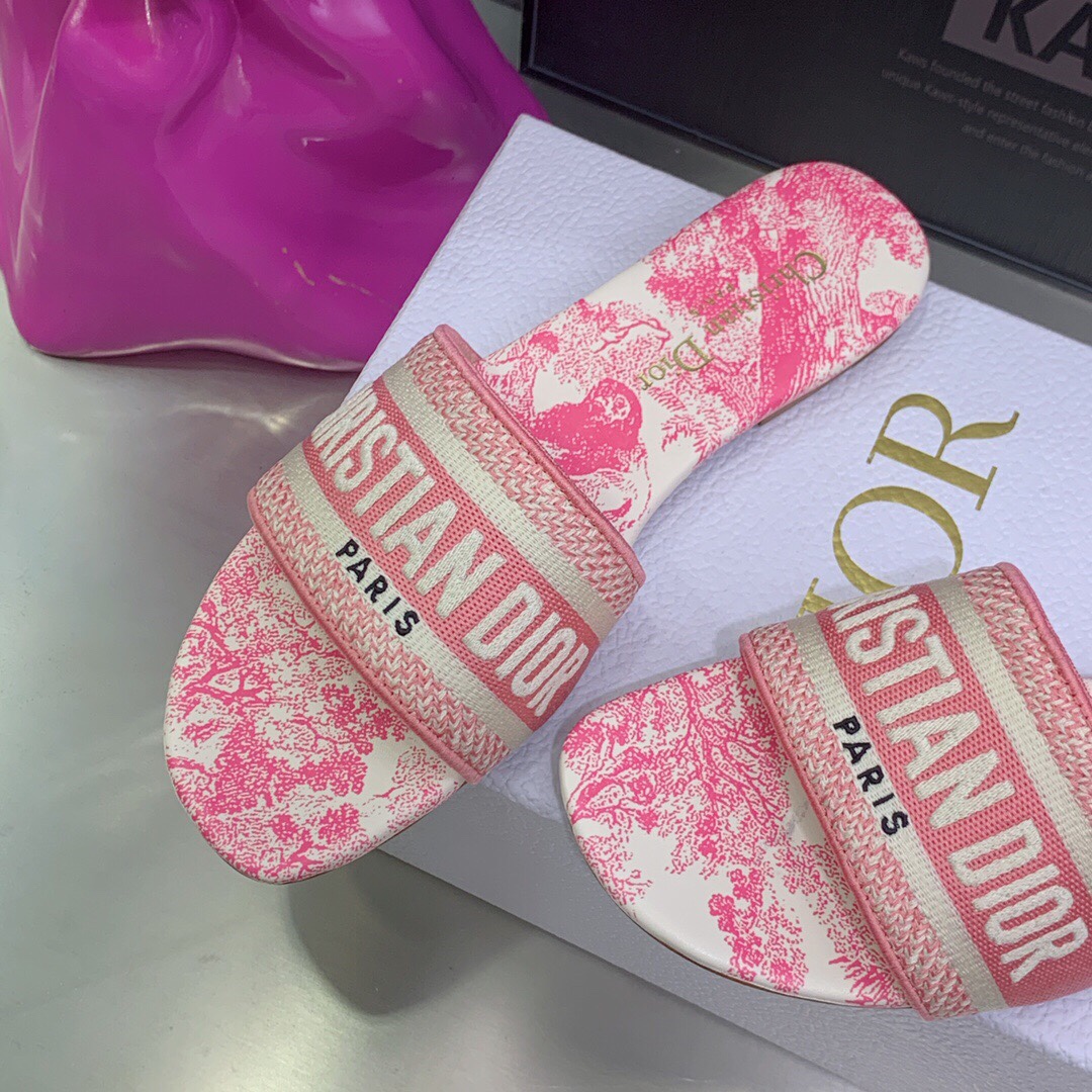 Christian Dior Women's Dway Slide Pink Multicolor For Women CD - Soul Replicas