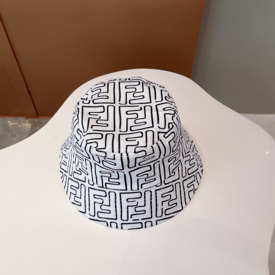 Fendi Denim Bucket Hat White Fendi Hat - Soul Replicas