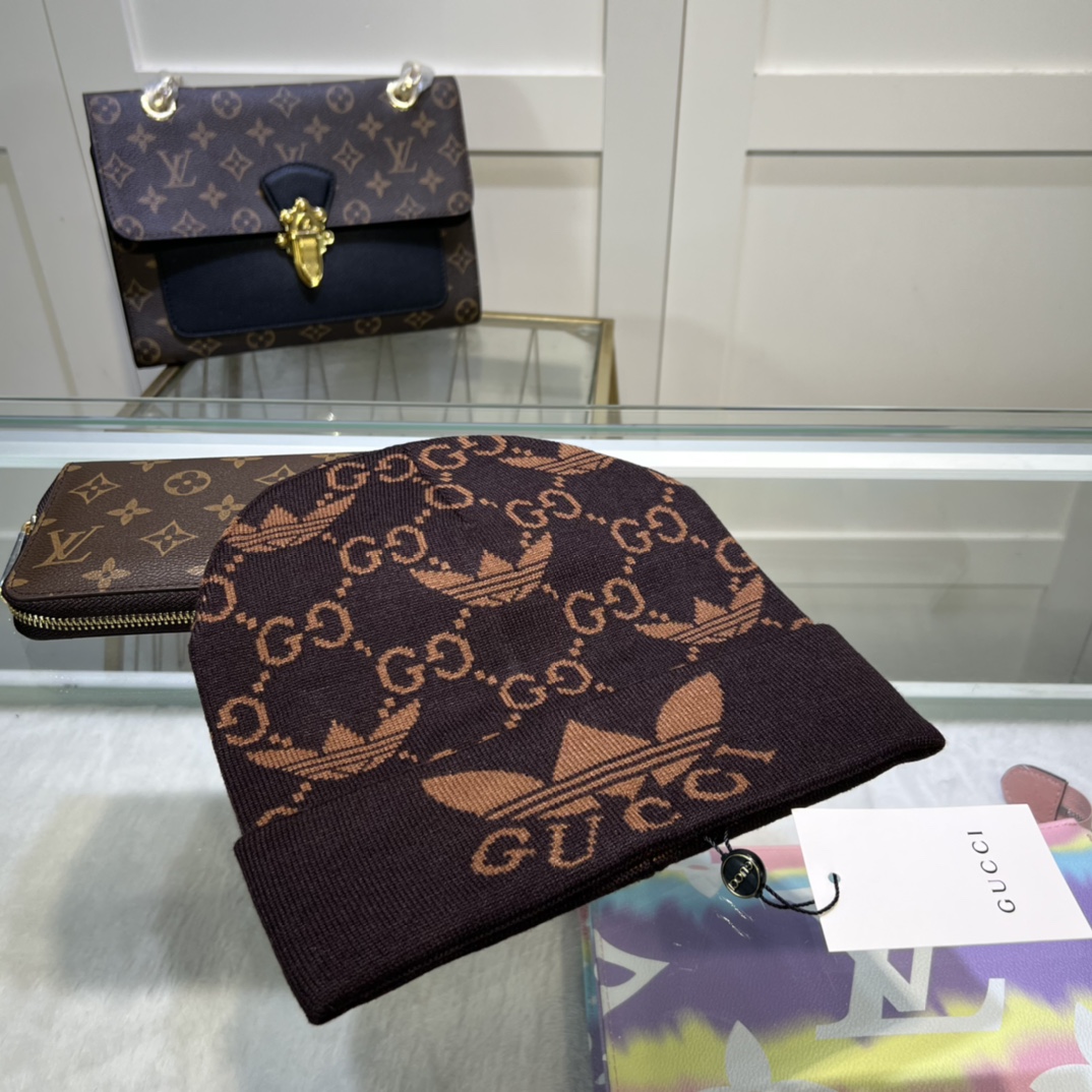 Gucci Beanie Cashmere In Brown - Soul Replicas