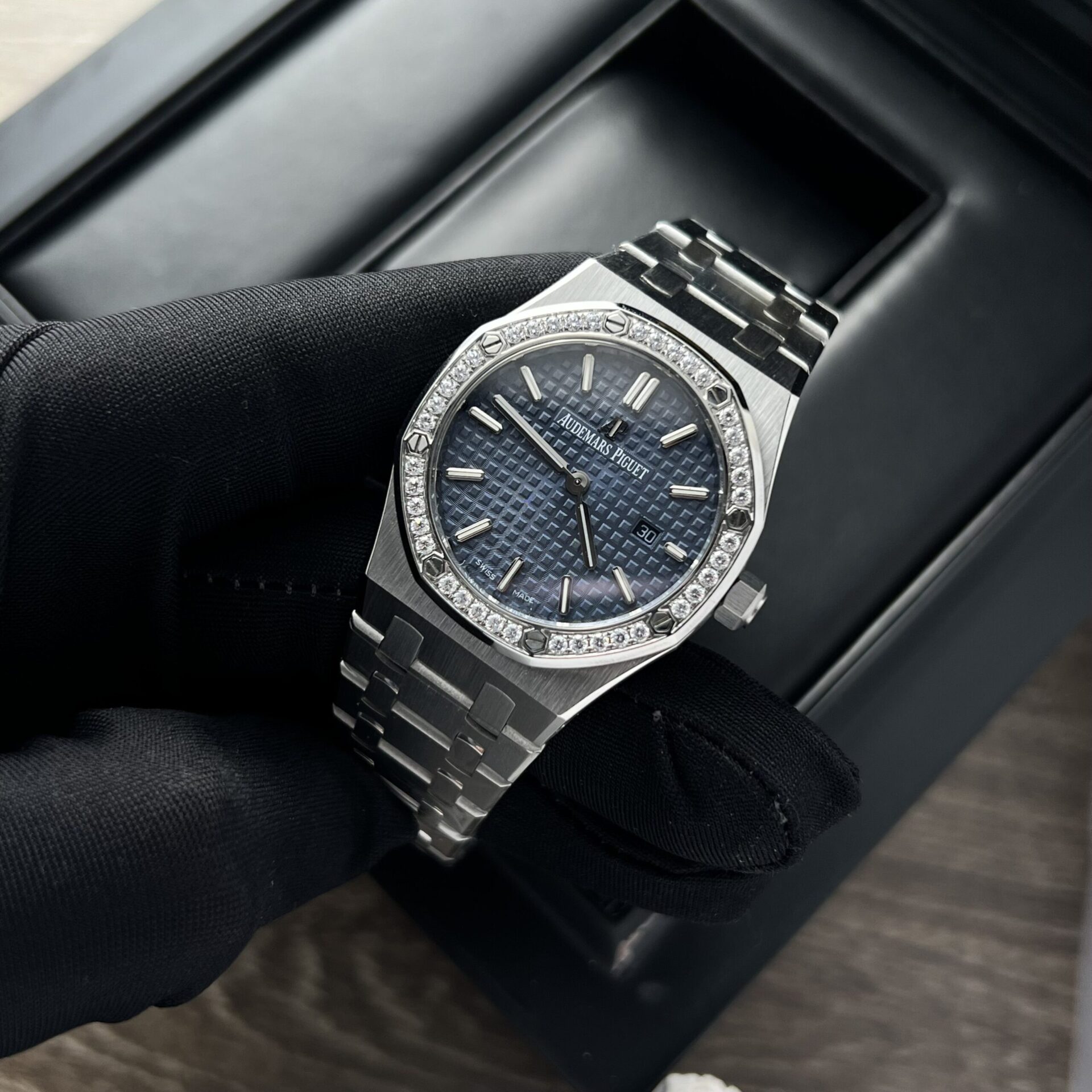 Audemars Piguet Replica Watch Royal Oak Womens Dial Blue 34mm - Soul Replicas