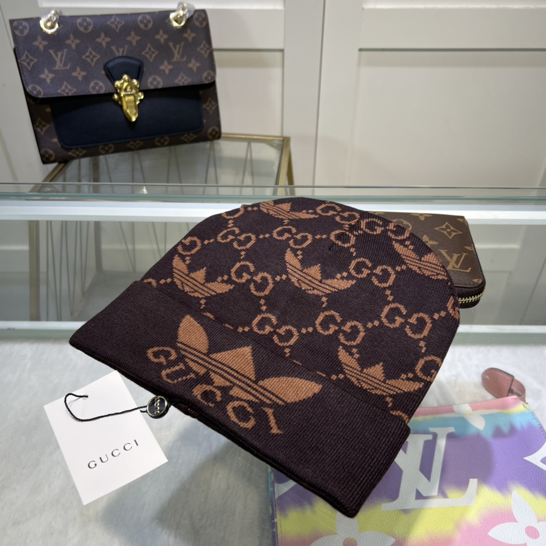 Gucci Beanie Cashmere In Brown - Soul Replicas