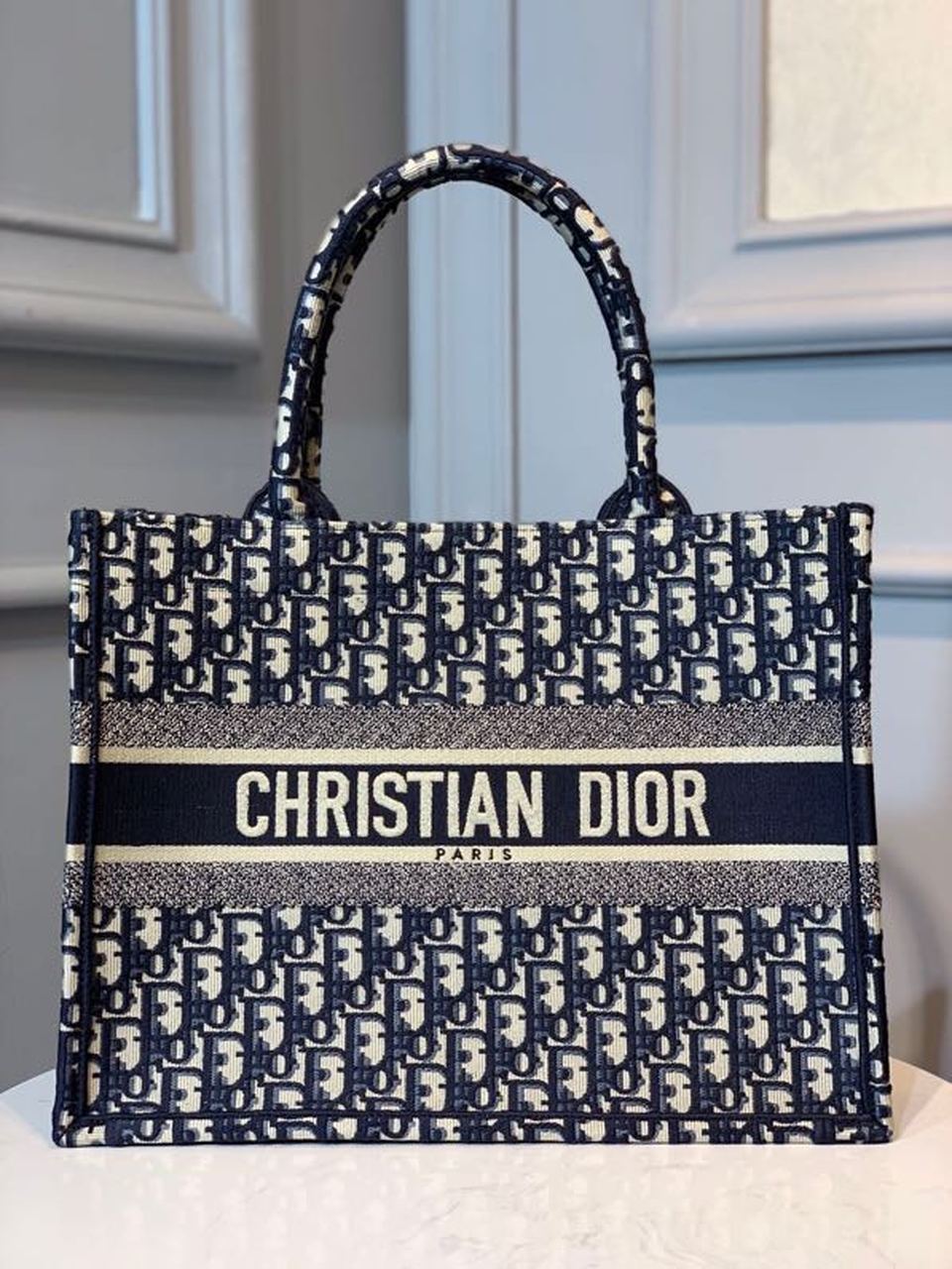 Christian Dior Medium Dior Book Tote Bag Blue By Maria Grazia Chiuri For Women 14in/36cm CD M1296ZRIW_M928 - Soul Replicas