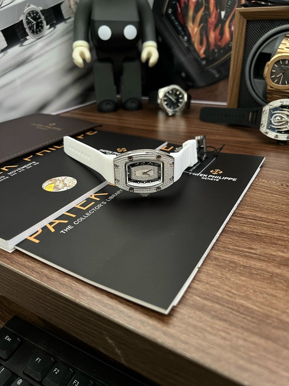 Richard Mille Fake Watches RM007 Mother Of Pearl Dial Rubber Strap 36mm - Soul Replicas