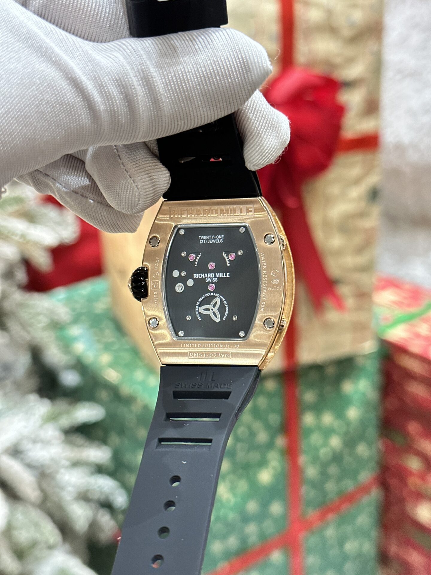 Richard Mille Replica Watch RM51-02 Rose Gold Rubber Strap 40mm - Soul Replicas