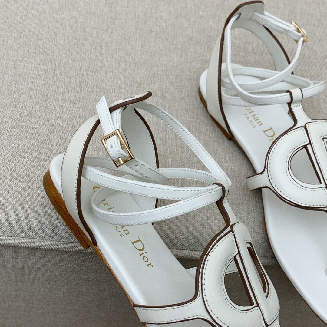Christian Dior D Club Sandal White For Women CD - Soul Replicas