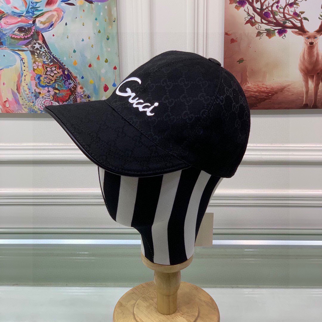 Gucci Canvas Baseball Hat Black Gucci Hat - Soul Replicas