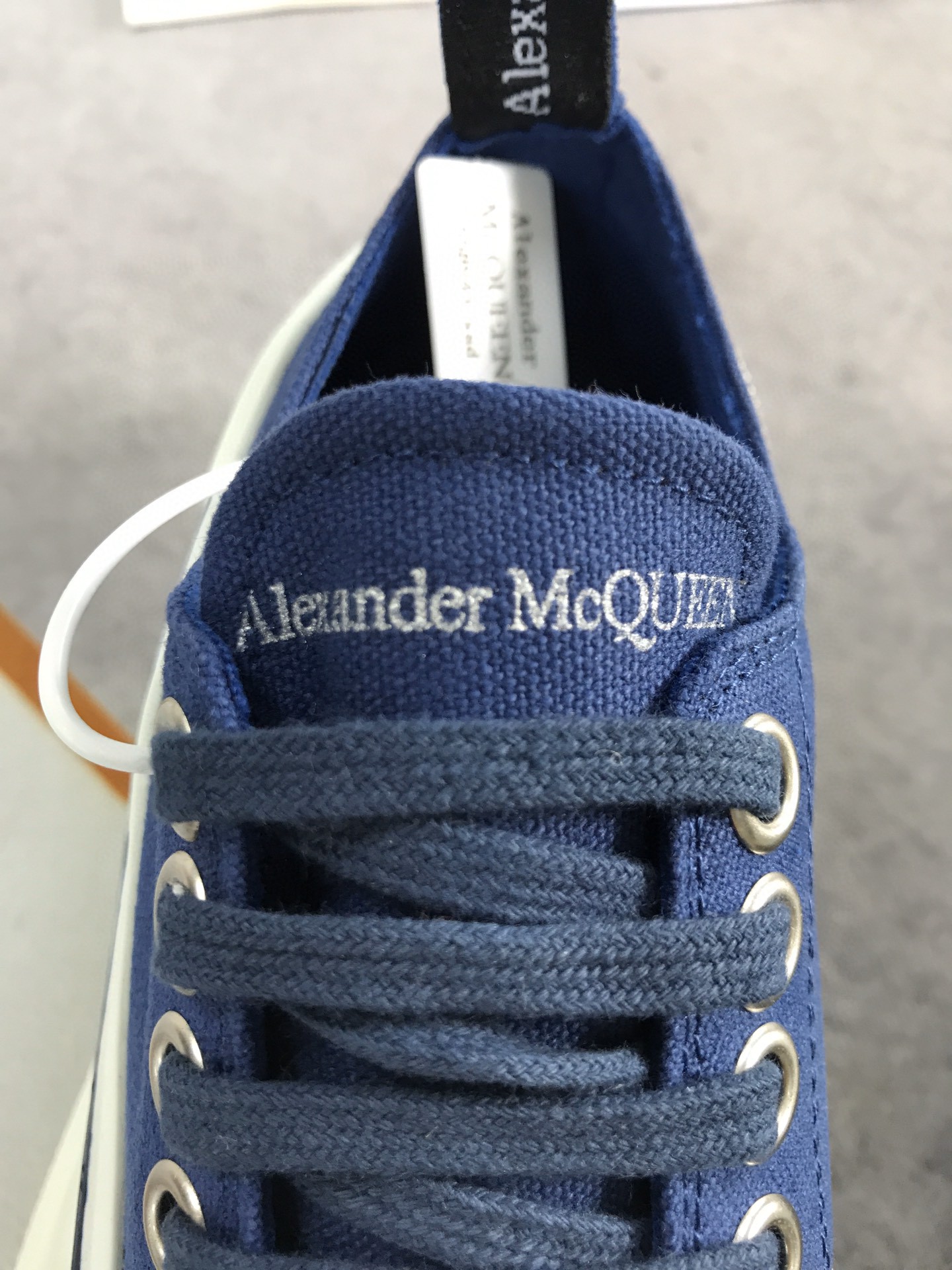 Alexander McQueen Tread Slick Lace Up Cotton Blue For Women - Soul Replicas