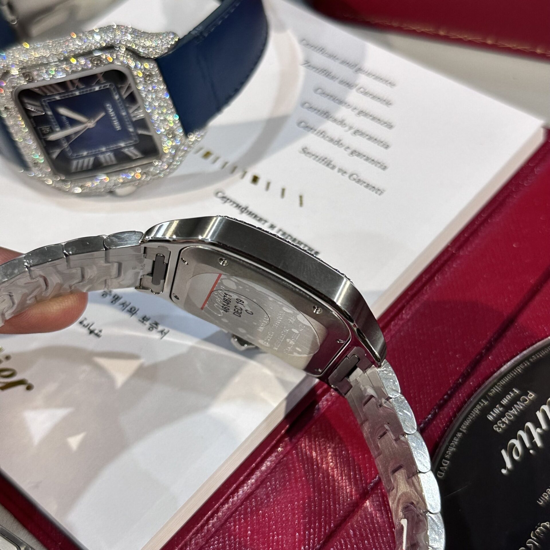 Cartier Replica Watch Santos Custom Moissanite Diamonds BV Factory 39.8mm - Soul Replicas