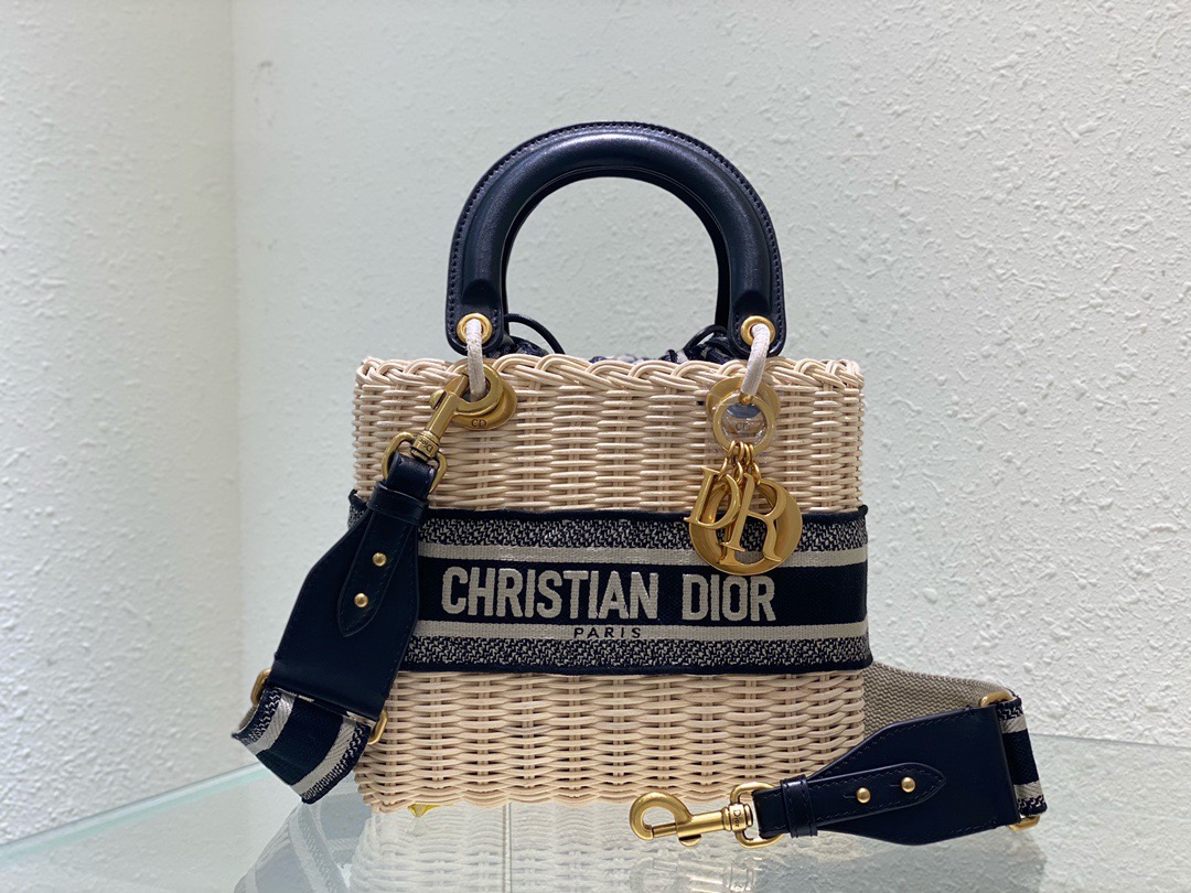Christian Dior Mini Lady Dior Bag Black. For Women. Women's Handbags 17cm/6.5in CD M0505CMVO_M808 - Soul Replicas