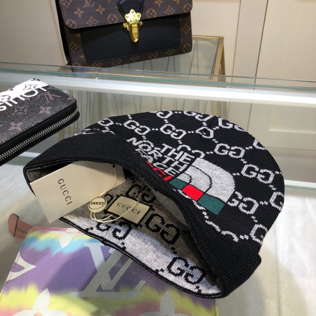 Gucci Beanie Cashmere In Black - Soul Replicas