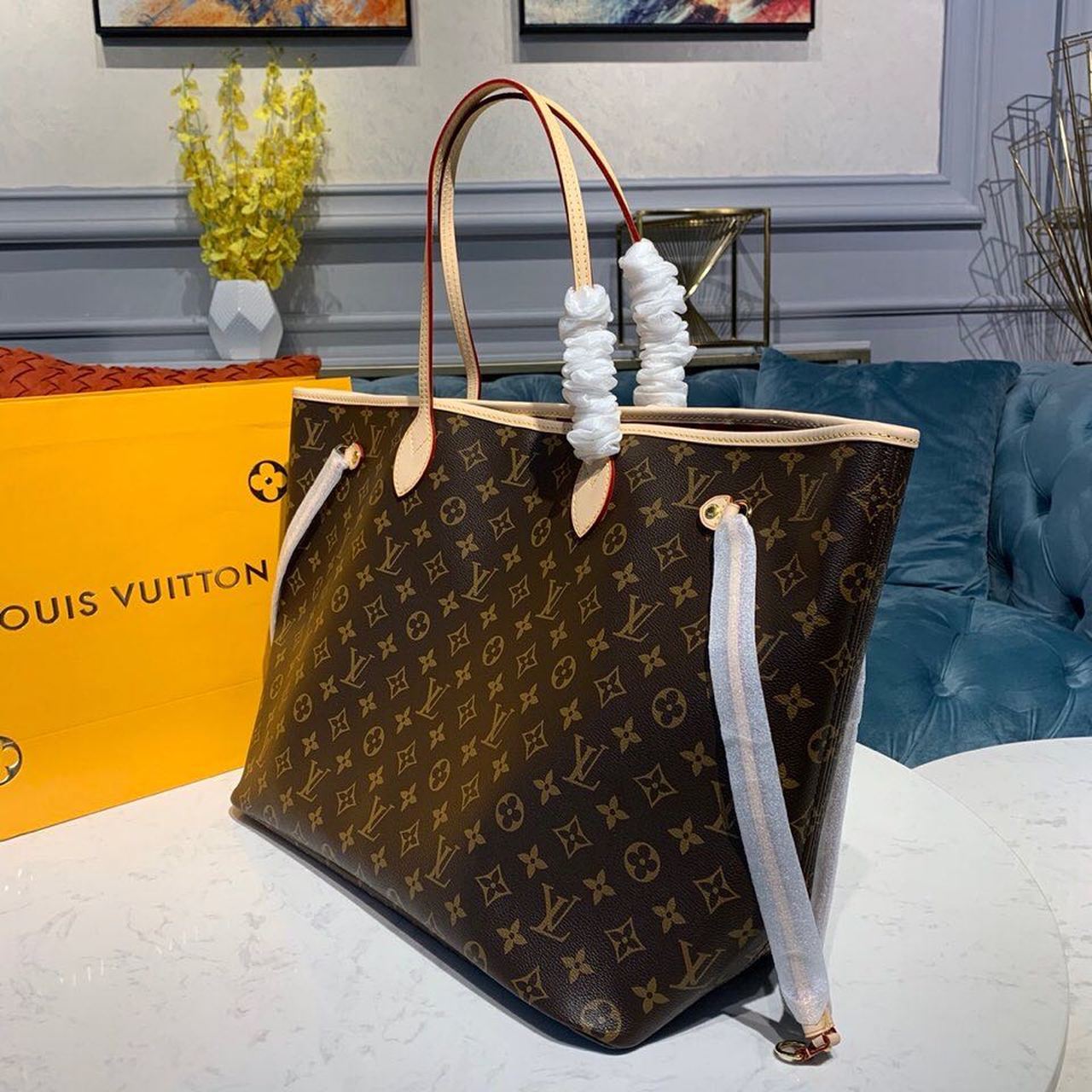 Louis Vuitton Neverfull GM Tote Bag Monogram Canvas Red For Women. Women's Handbags. Shoulder Bags 15.7in/40cm LV M41181 - Soul Replicas