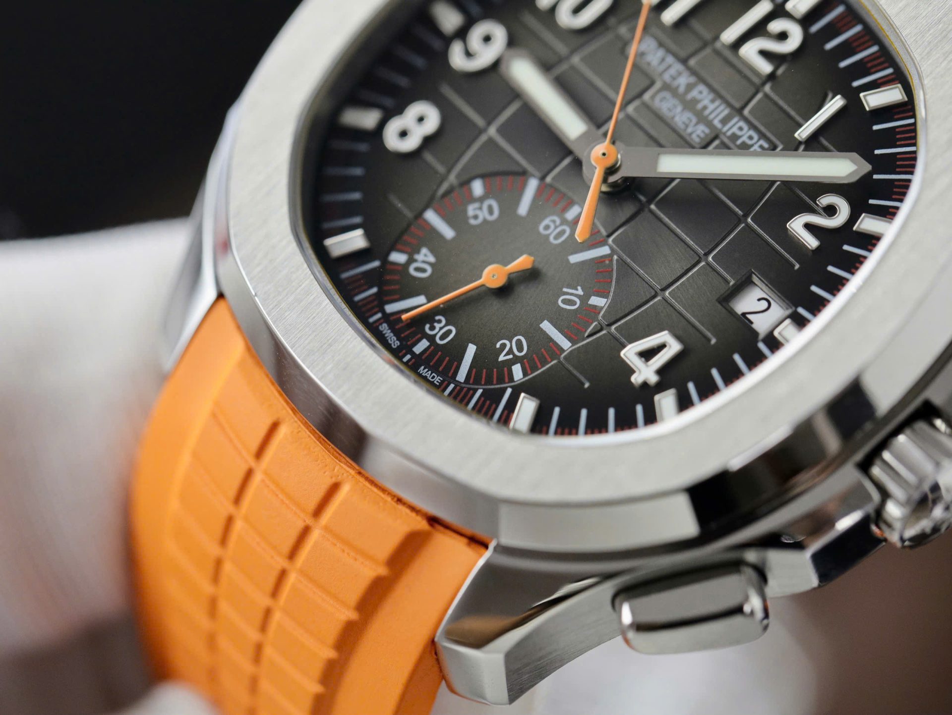 Patek Philippe Aquanaut 5968A Replica 11 Watch Orange Rubber Strap 42.2mm - Soul Replicas