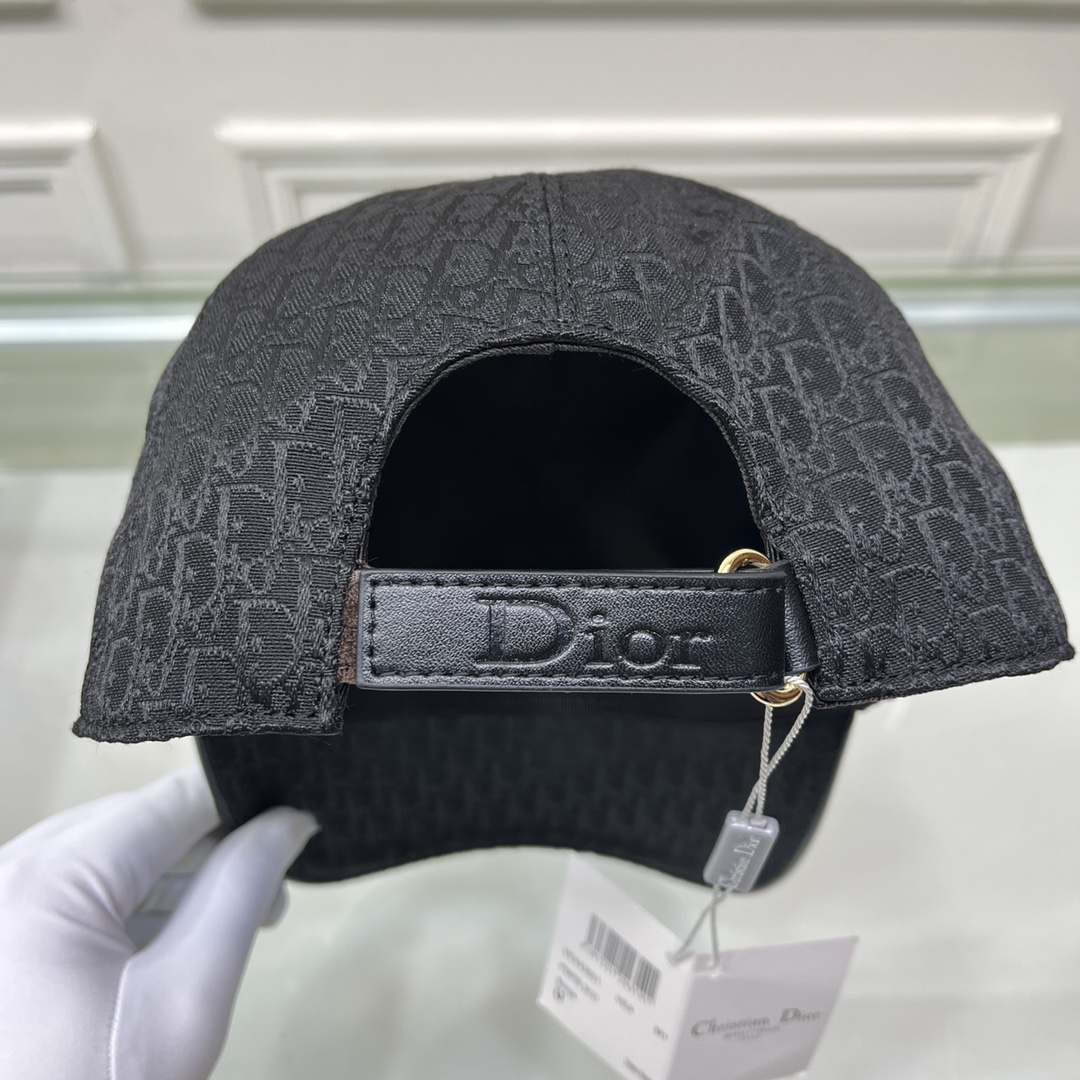 Christian Dior Jack Dior Baseball Cap In Black - Soul Replicas