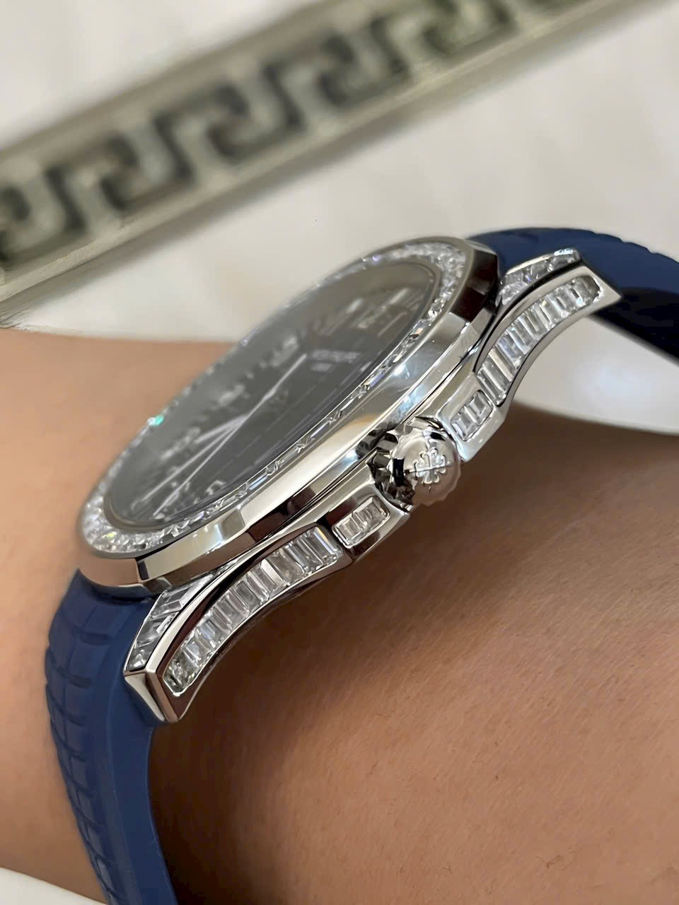 Patek Philippe Replica Watches Aquanaut 5168G Blue Rubber Strap GR Factory 42mm - Soul Replicas