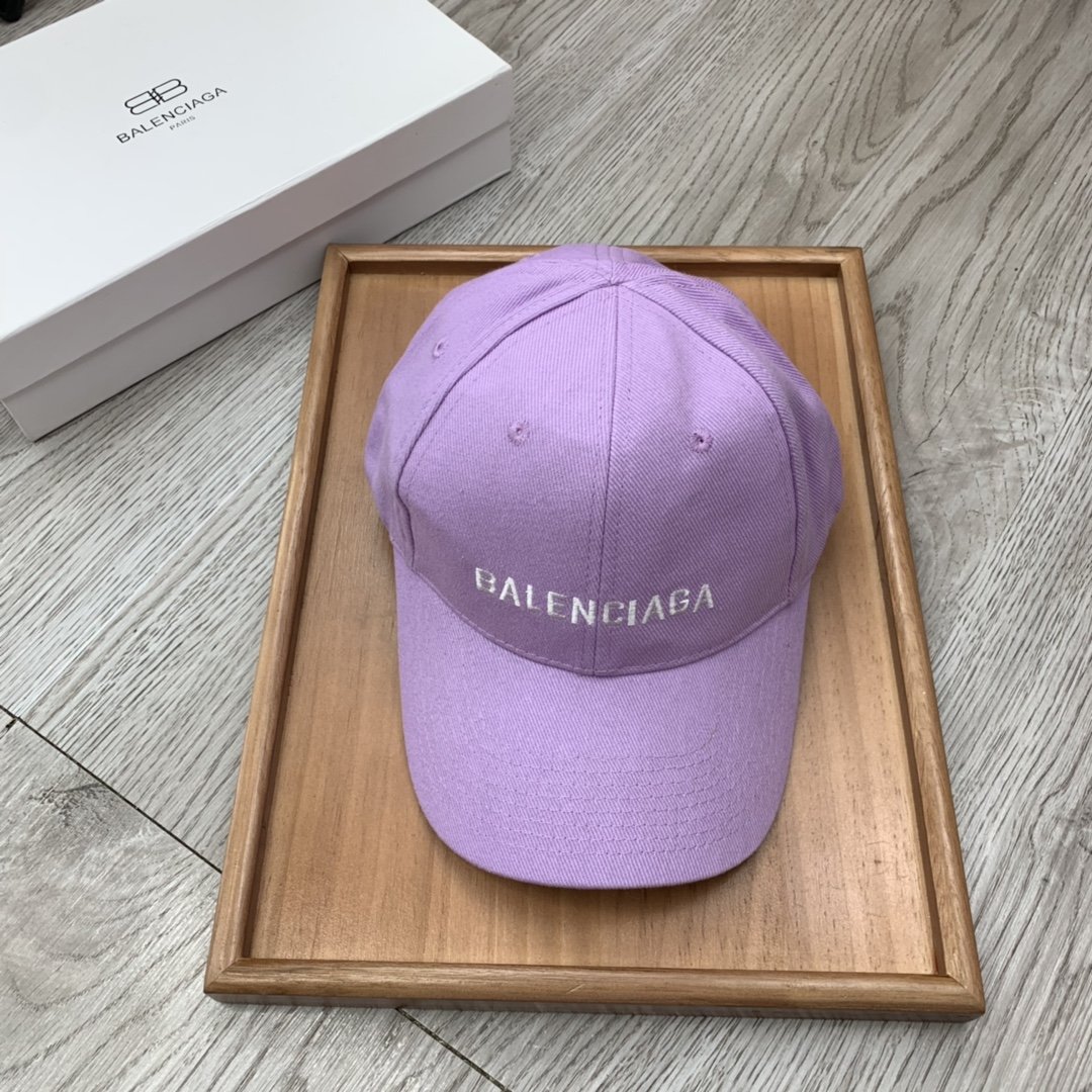 Balenciaga Logo Front Cap In Purple - Soul Replicas
