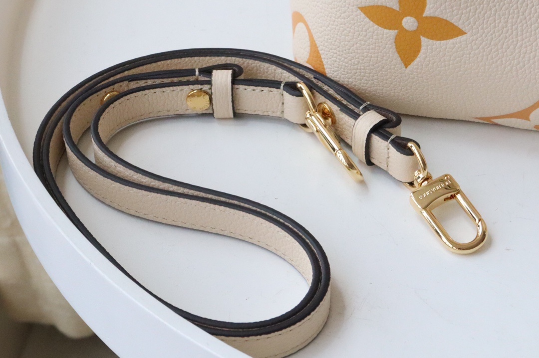 Louis Vuitton NeoNoe BB Bucket Bag Monogram Empreinte Cream/Saffron For Women. Women's Bags. Shoulder Bags 7.9in/20cm LV M45716 - Soul Replicas