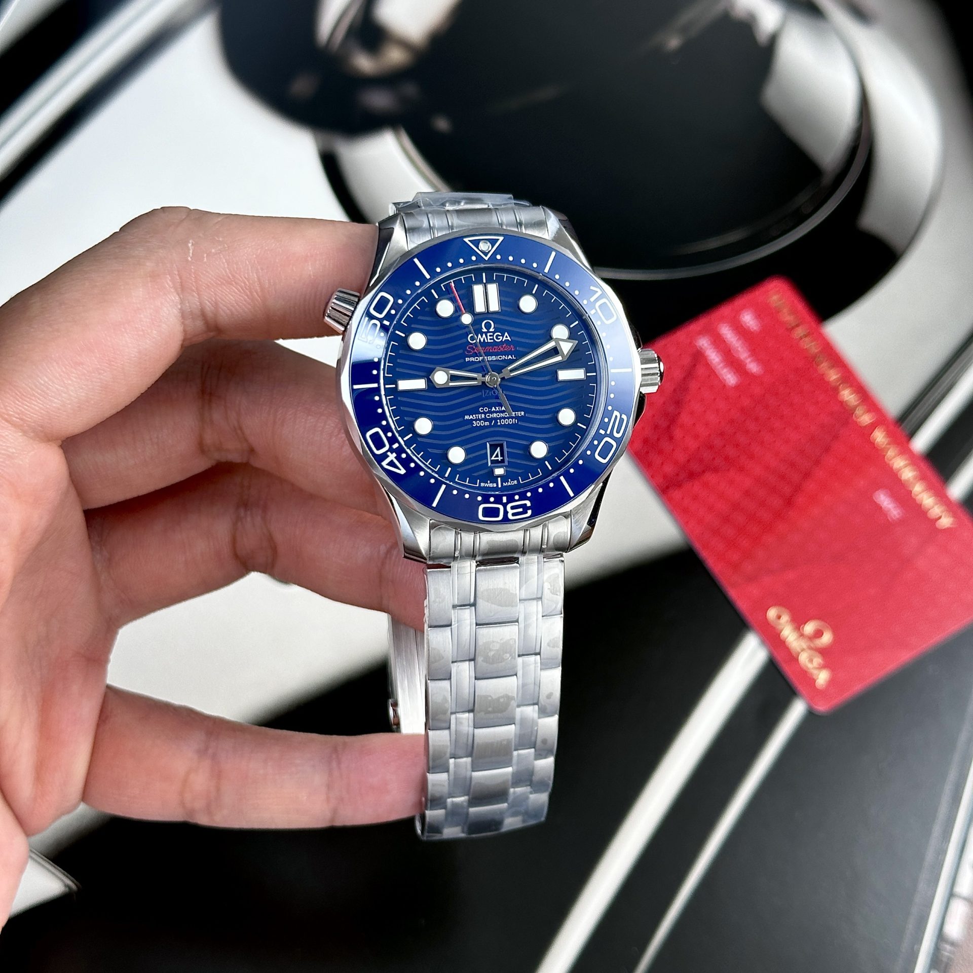 Omega Replica Watches Seamaster Blue Dial VS Factory 42mm - Soul Replicas