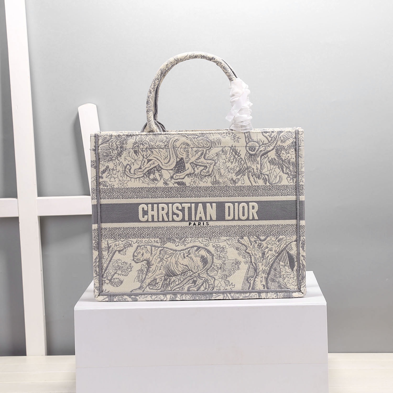 Christian Dior Medium Dior Book Tote Gray. For Women. Women's Handbags 14in/36cm CD M1296ZTDT_M932 - Soul Replicas