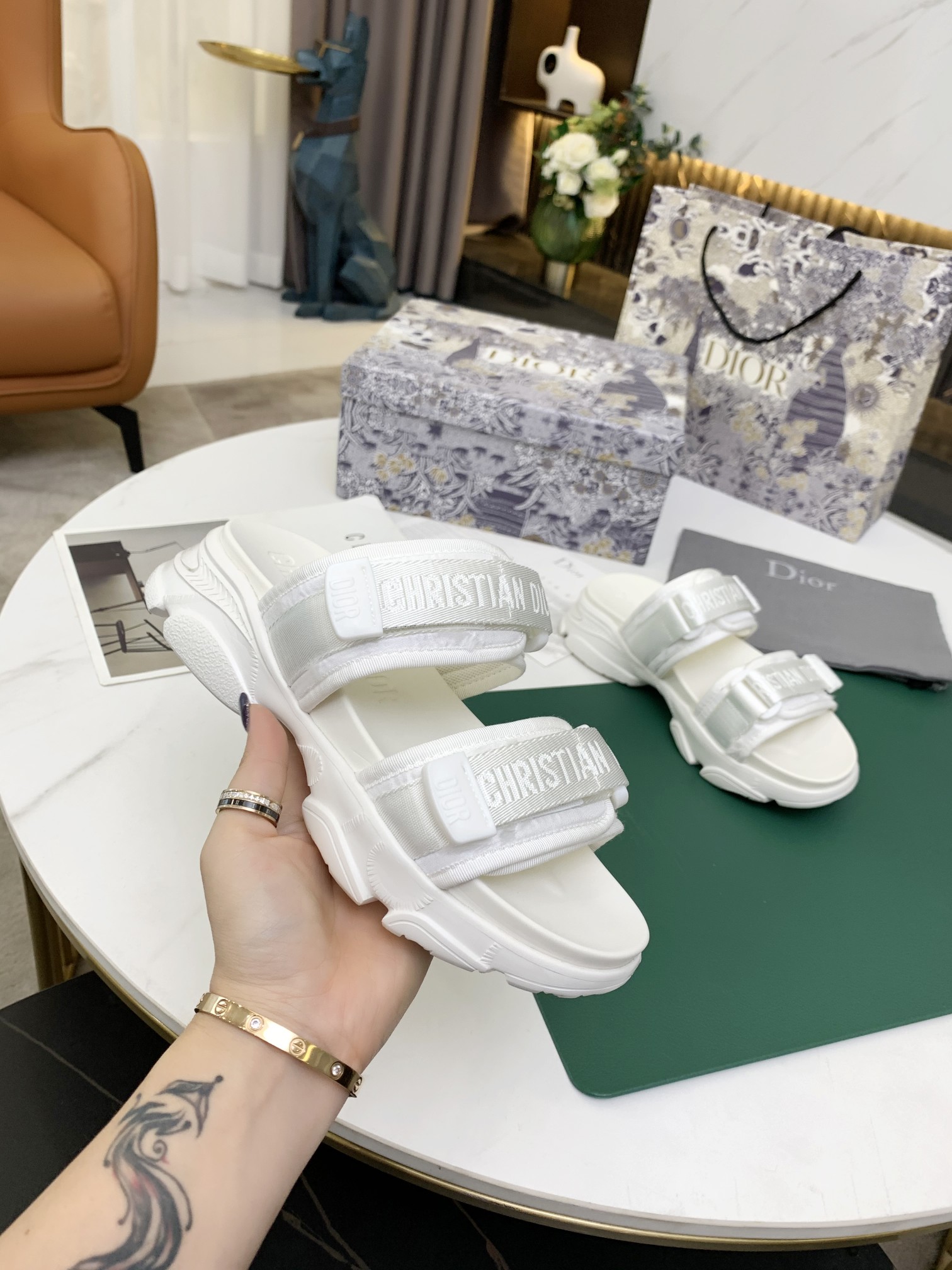 Christian Dior Women's D-Wander Slide Bright White For Women CD - Soul Replicas