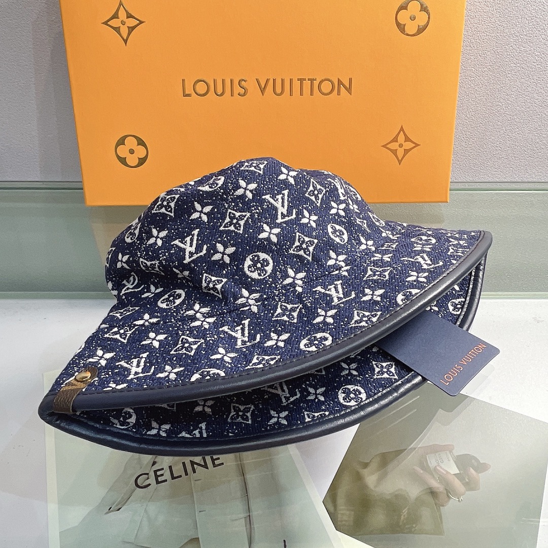 Louis Vuitton Buddy Bucket Hat In Blue - Soul Replicas