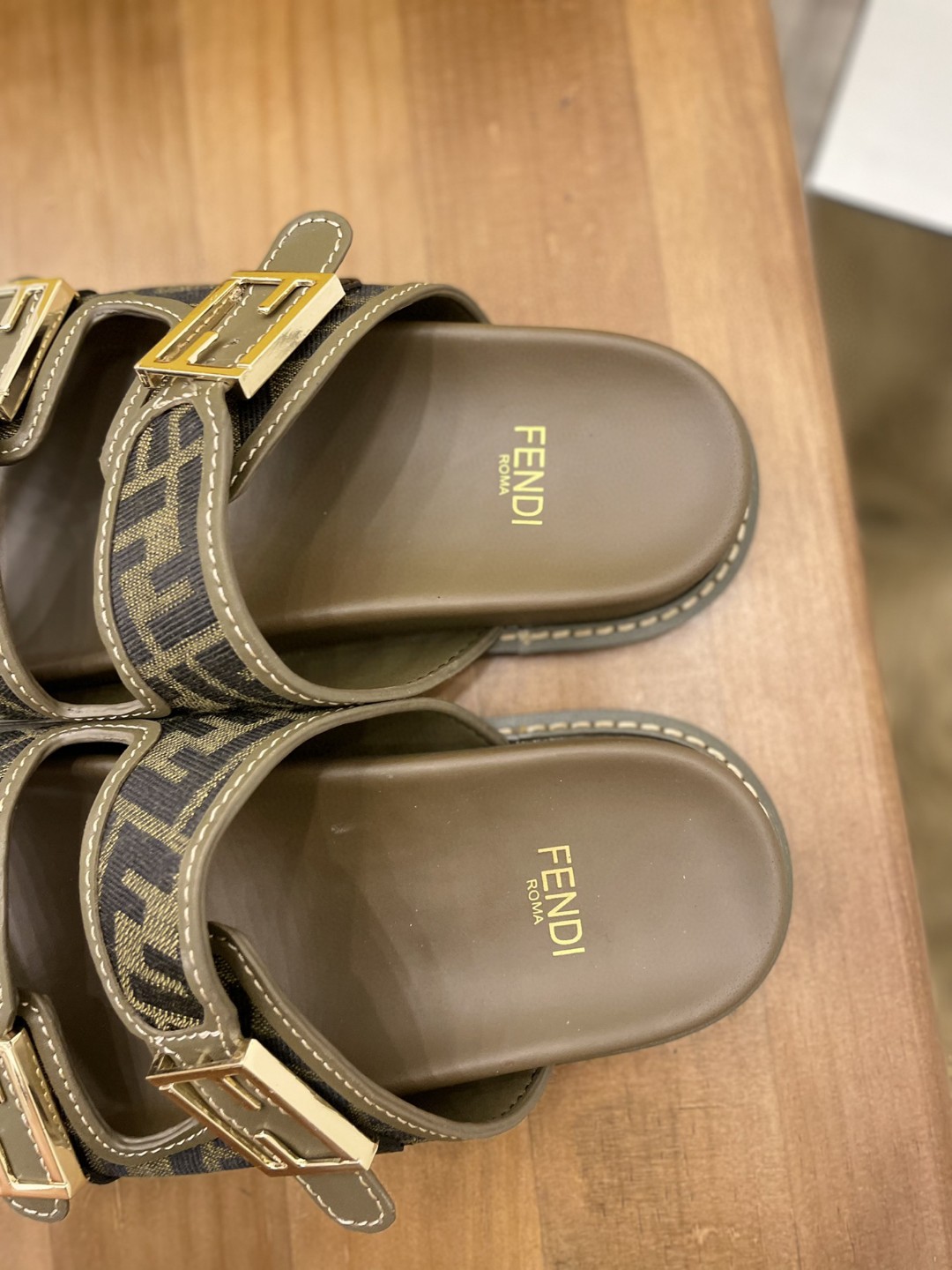 Fendi Feel Slides Brown For Women - Soul Replicas