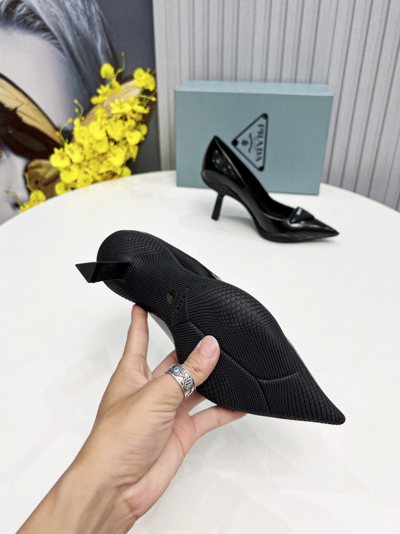 Prada Brushed Slingback Pumps Black For Women Prada - Soul Replicas