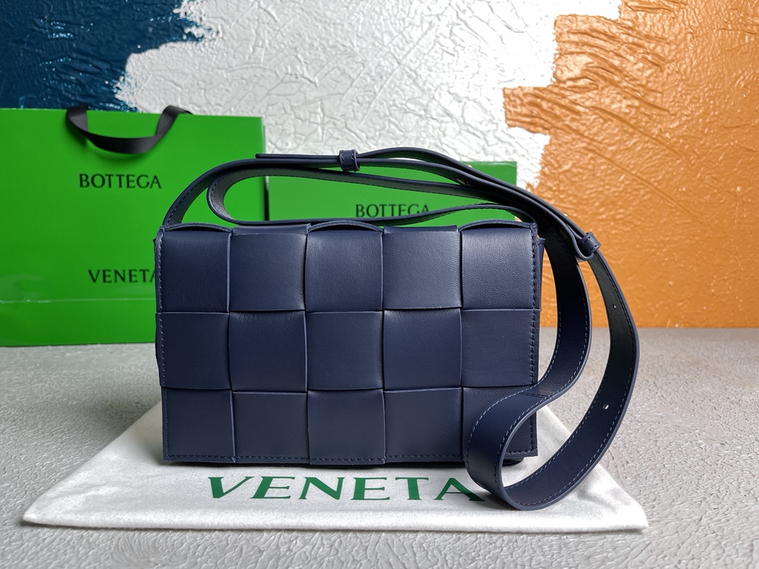 Bottega Veneta Cassette Dark Blue. For Women. Women's Bags 9.1in/23cm - Soul Replicas