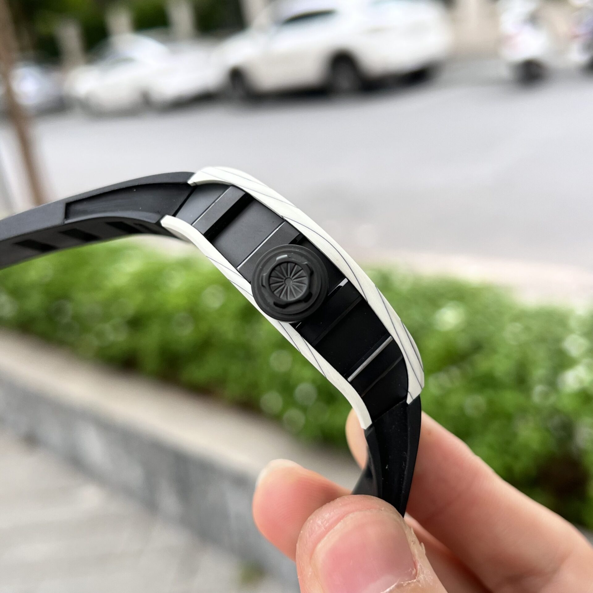 Richard Mille Replica Watch RM052 Tourbillon Skull Carbon Rubber Strap 43mm - Soul Replicas