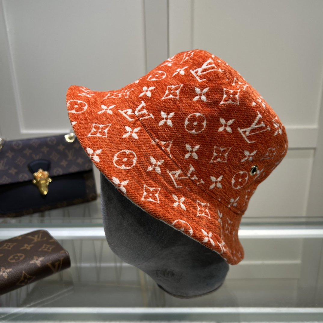 Louis Vuitton Match Bucket Hat Orange LV Cap - Soul Replicas