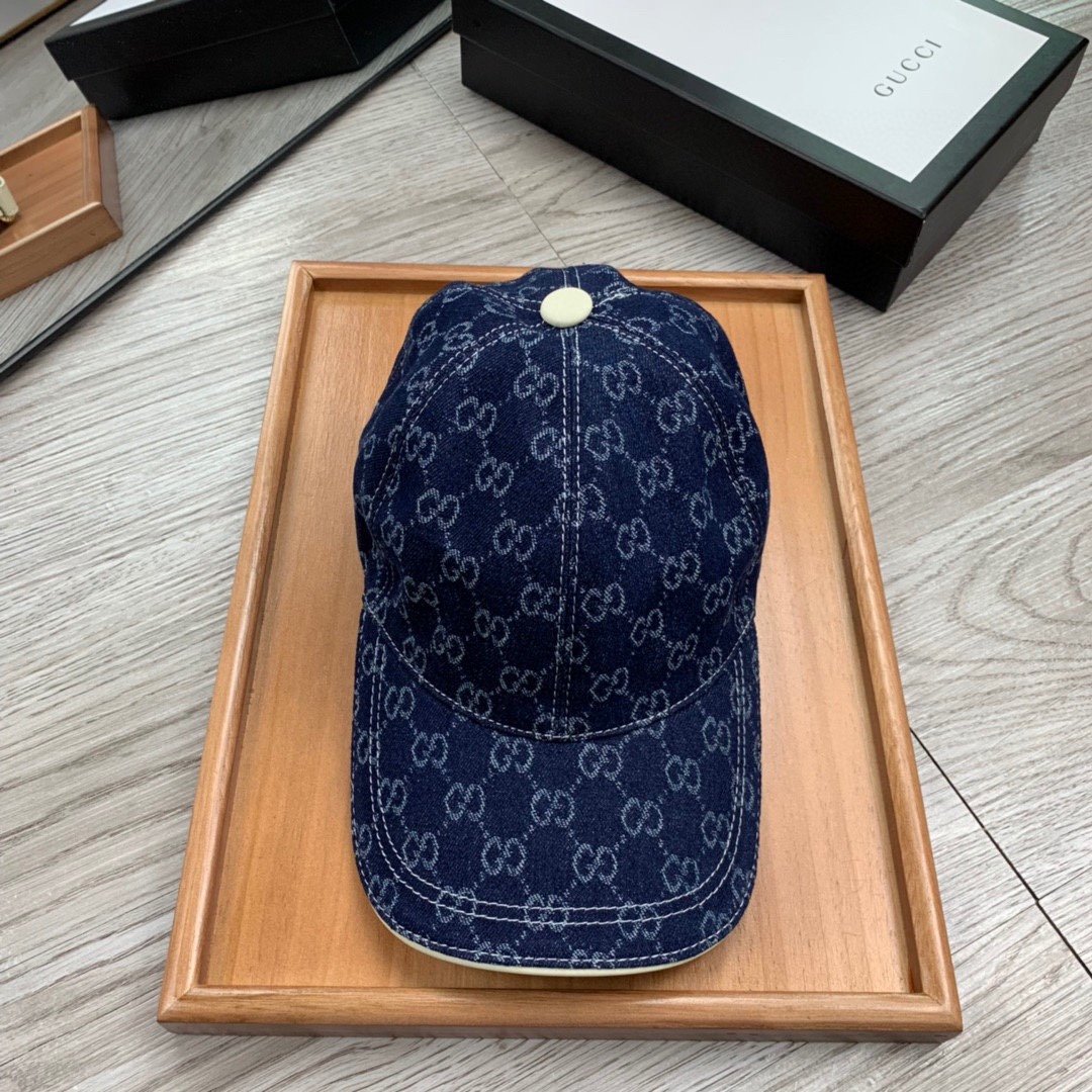 Gucci Canvas Baseball Cap Blue - Soul Replicas