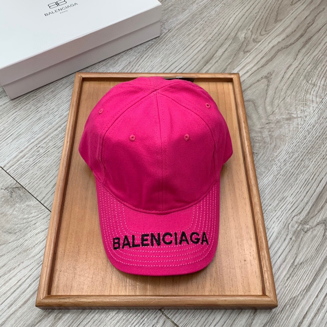 Balenciaga Logo Visor Cap In Pink - Soul Replicas