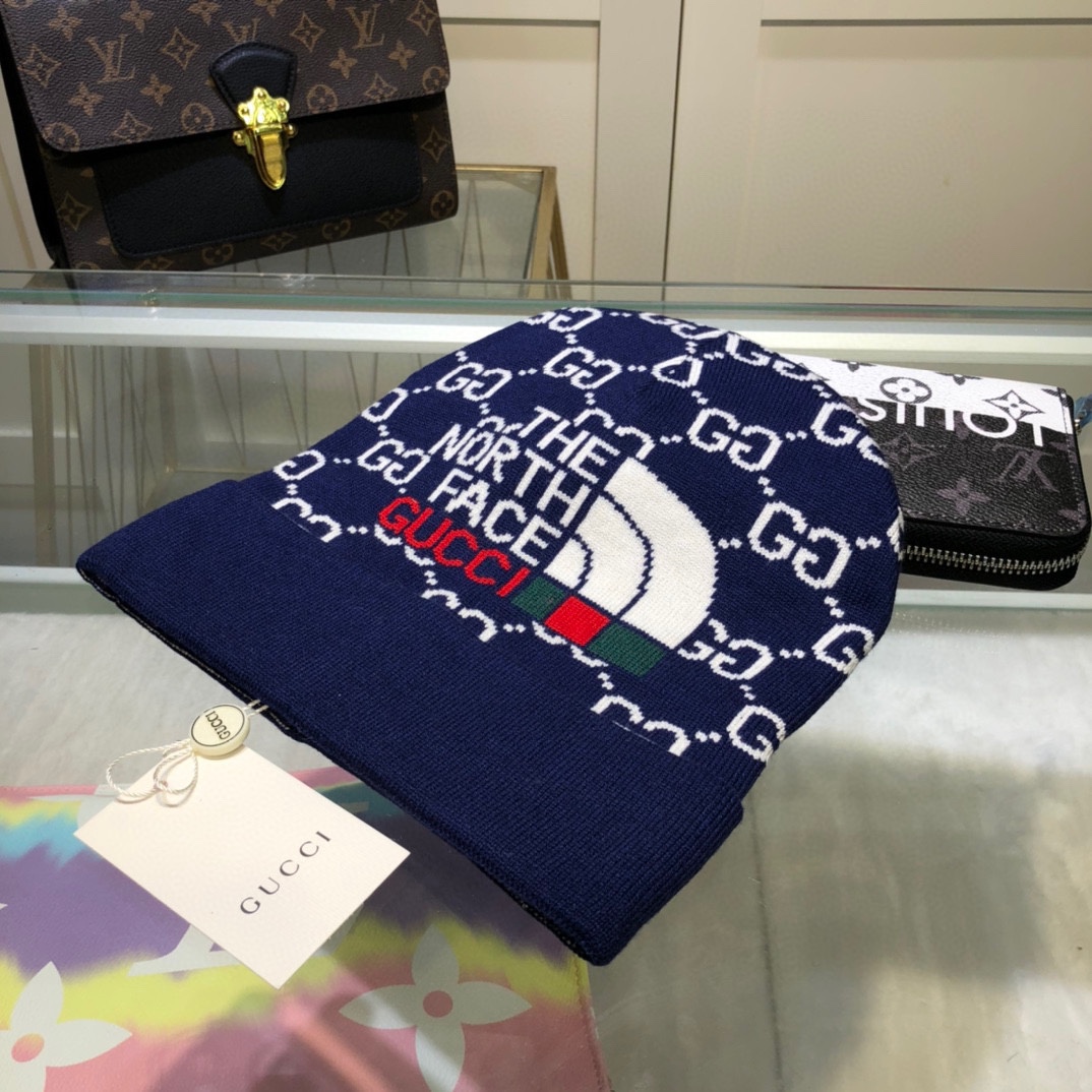 Gucci Beanie Cashmere In Blue - Soul Replicas