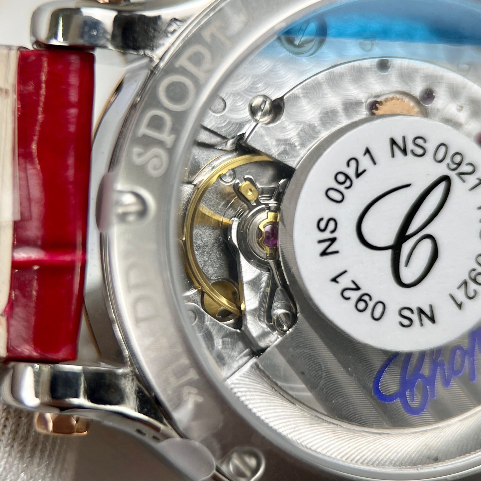 Chopard Happy Sport Replica Watch Red Leather Strap 36mm - Soul Replicas