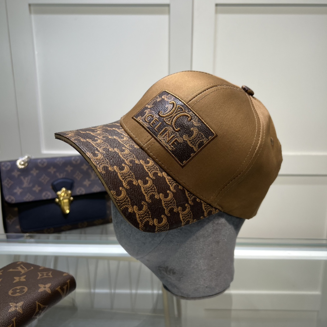 Celine Triomphe Baseball Cap Brown Celine Cap - Soul Replicas