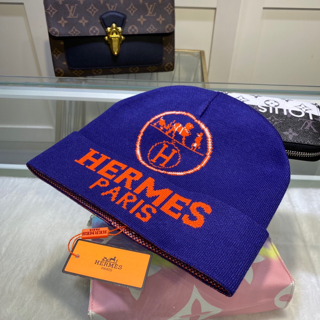 Hermes Frequence Beanie In Blue - Soul Replicas