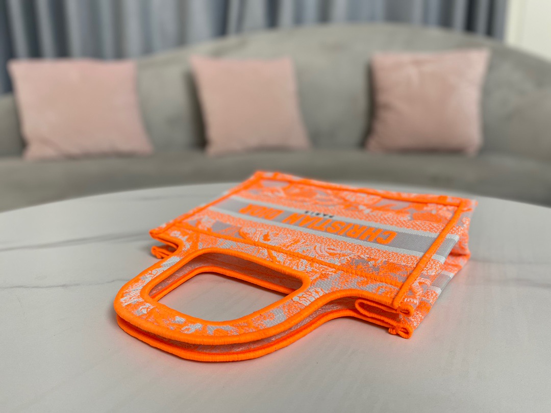 Christian Dior Mini Dior Book Tote Orange For Women. Women's Handbags 22.5cm/9in CD S5475ZRVJ_M057 - Soul Replicas