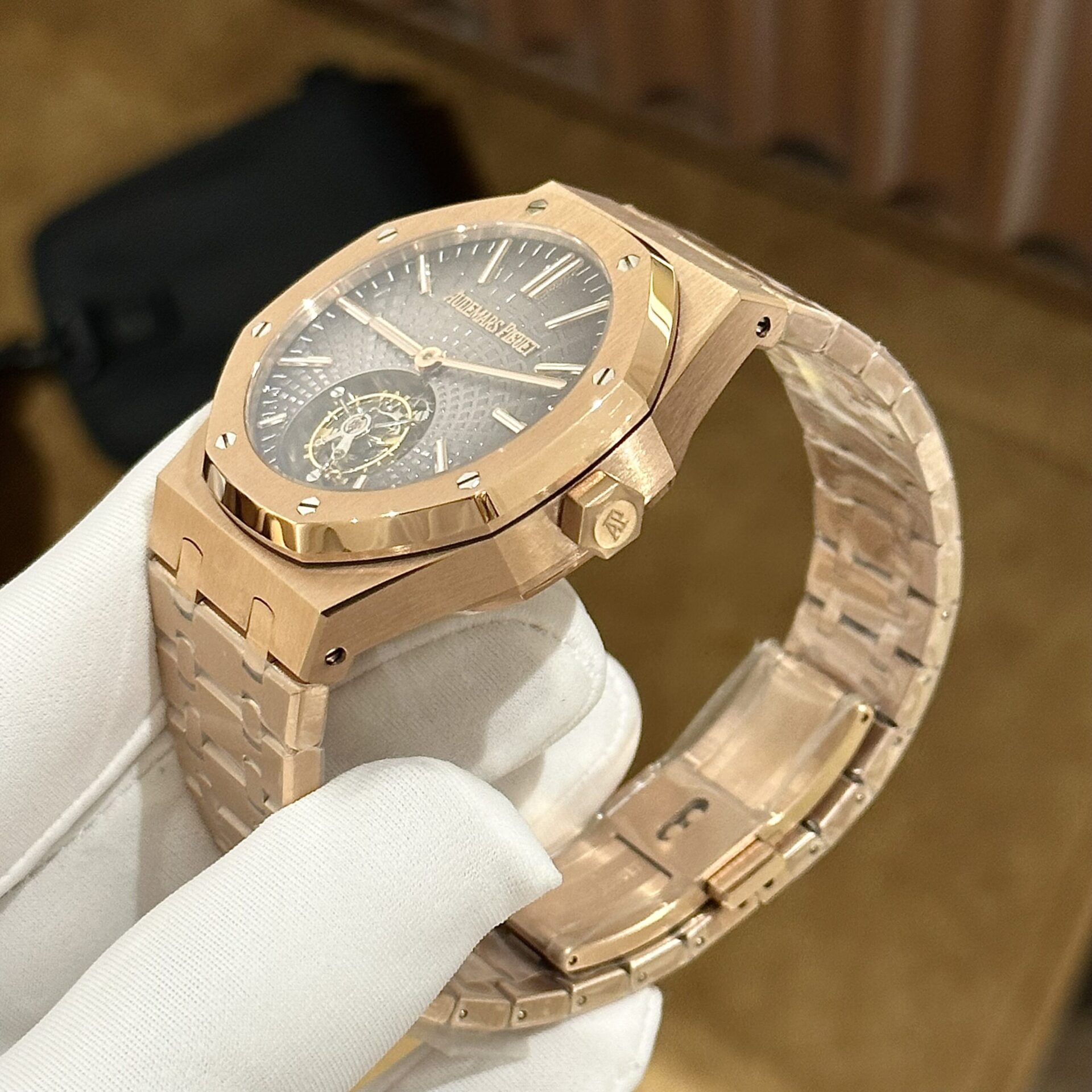 Audemars Piguet Best Replica Watch Royal Oak Tourbillon Rose Gold 41mm - Soul Replicas