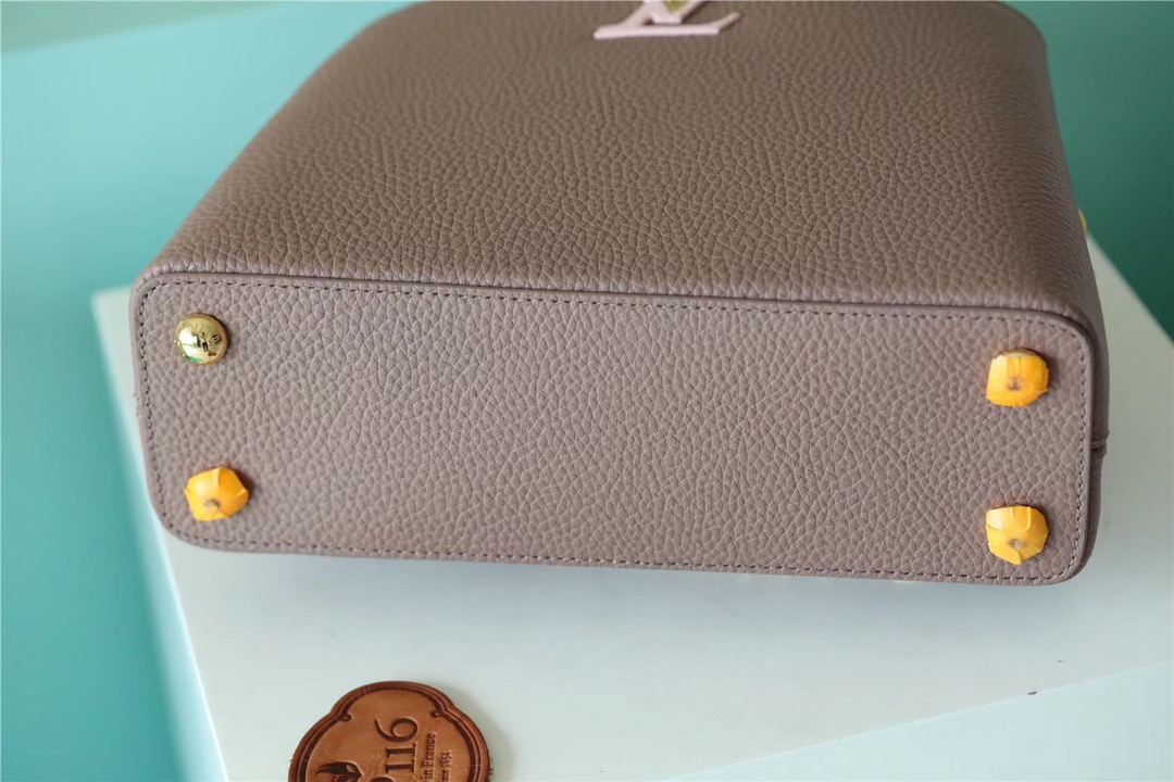 Louis Vuitton Capucines BB Taurillon Smokey Brown Green/ Creme/ Pink For Women. Women's Bags. Shoulder And Crossbody Bags 10.6in/27cm LV - Soul Replicas