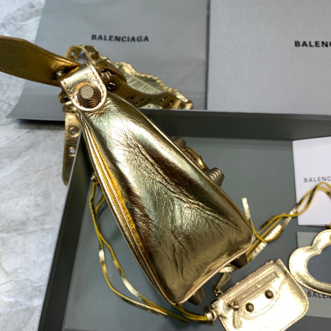 Balenciaga Le Cagole XS Shoulder Bag In Gold. For Women. Women-s Bags 13in/33cm - Soul Replicas