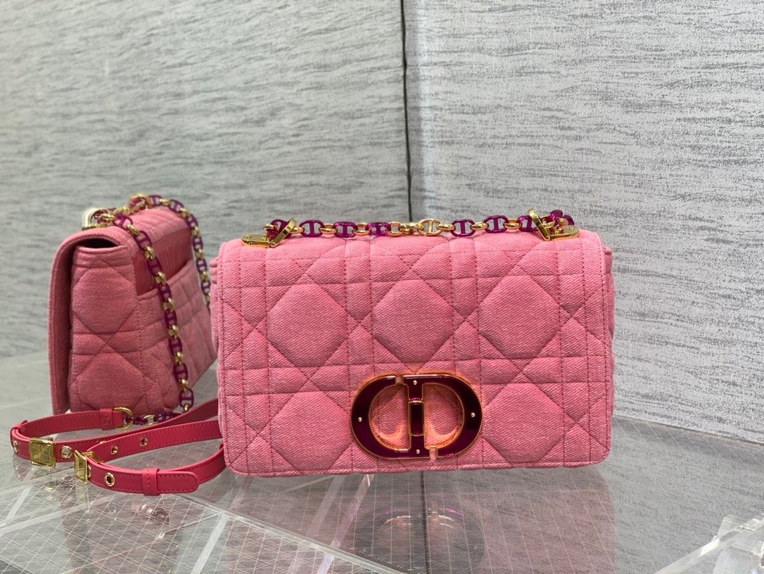 Christian Dior Medium Dior Caro Bag Pink. For Women. Women's Handbags 25.5cm/10in CD M9242WTJF_M929 - Soul Replicas
