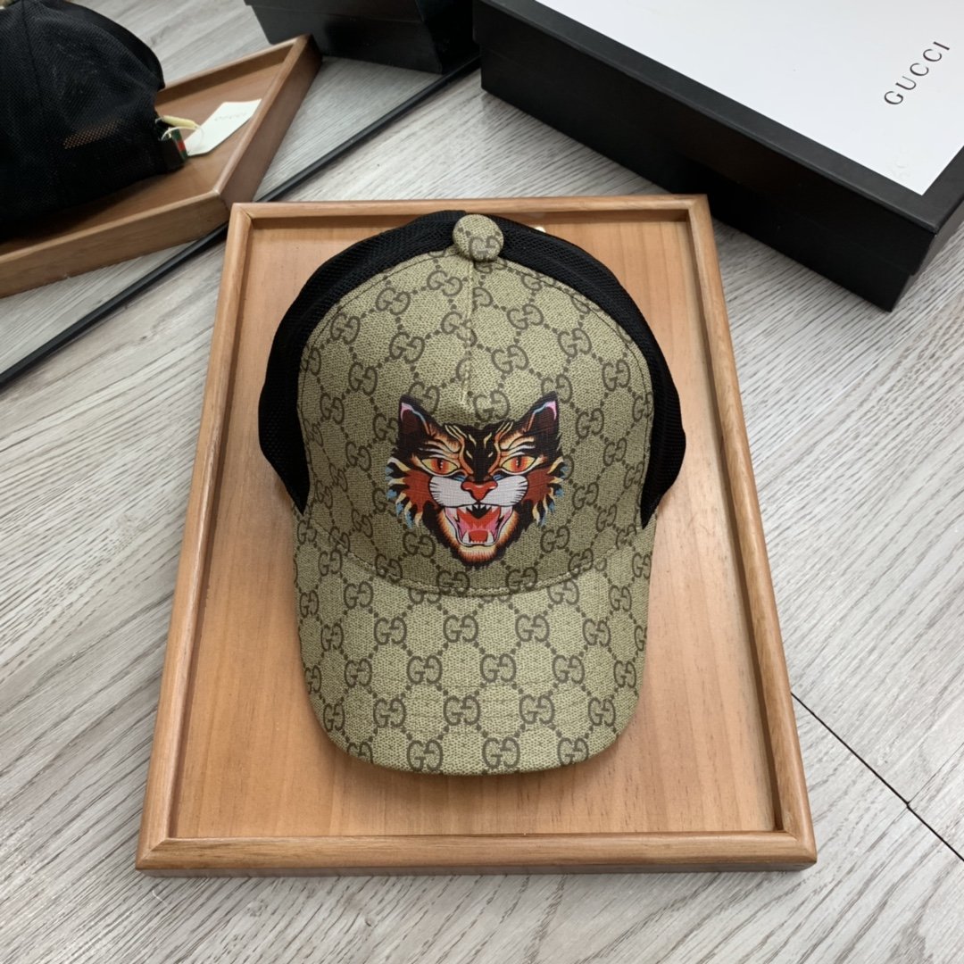 Gucci Canvas Baseball Cap Beige - Soul Replicas