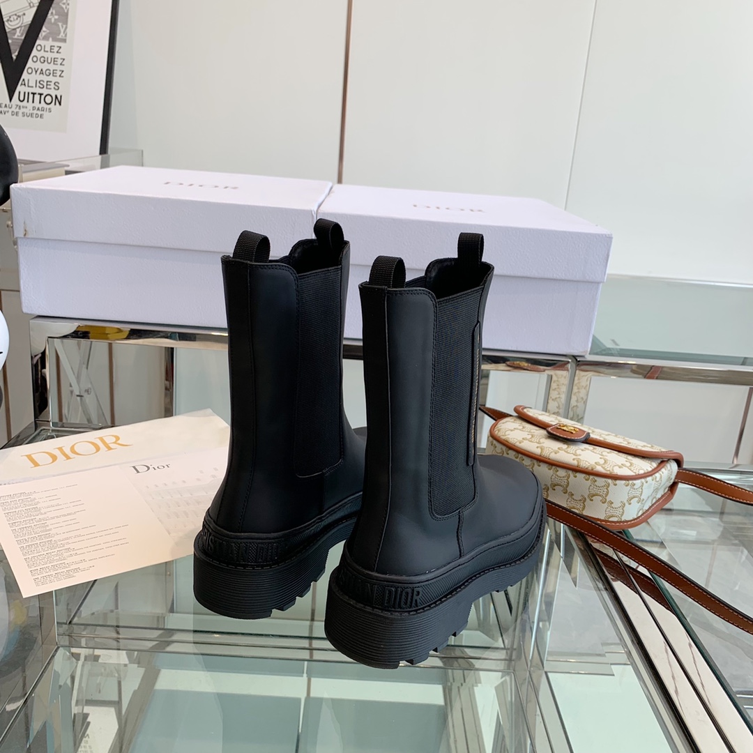 Christian Diorcamp Ankle Boot Black Rubber and Neoprene Black For Women CD - Soul Replicas