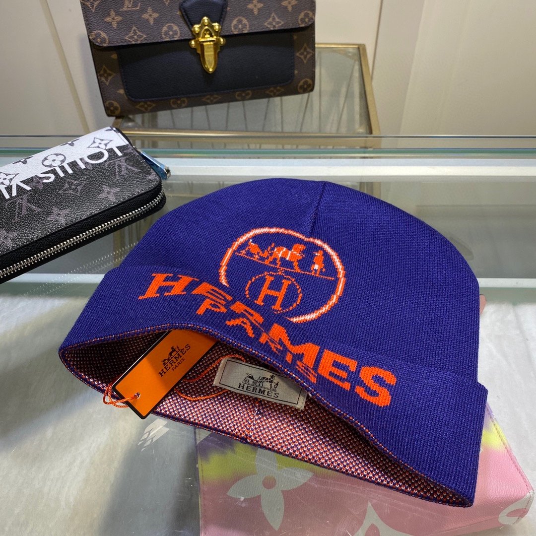 Hermes Frequence Beanie In Blue - Soul Replicas
