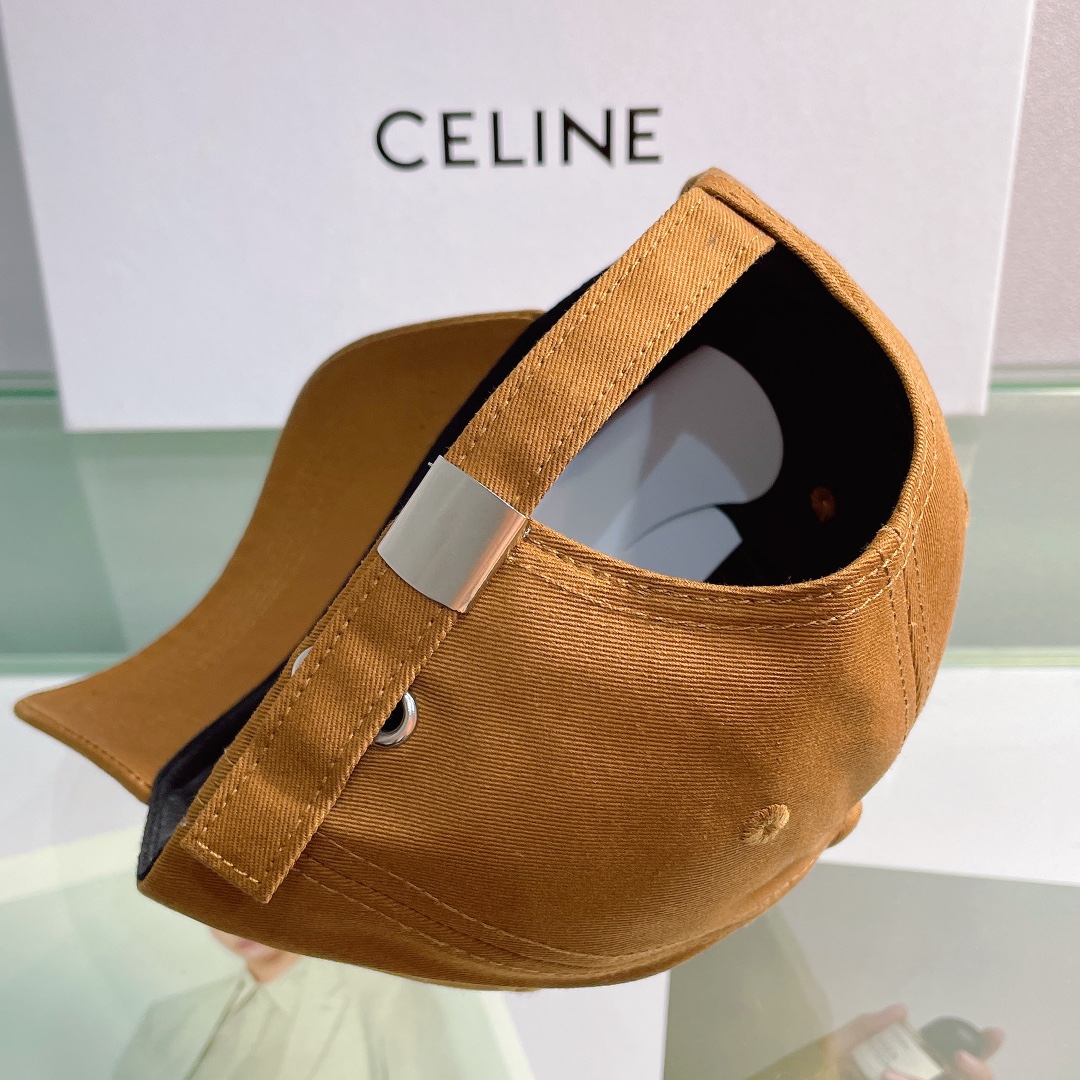 Celine Baseball Cap In Cotton Brown - Soul Replicas