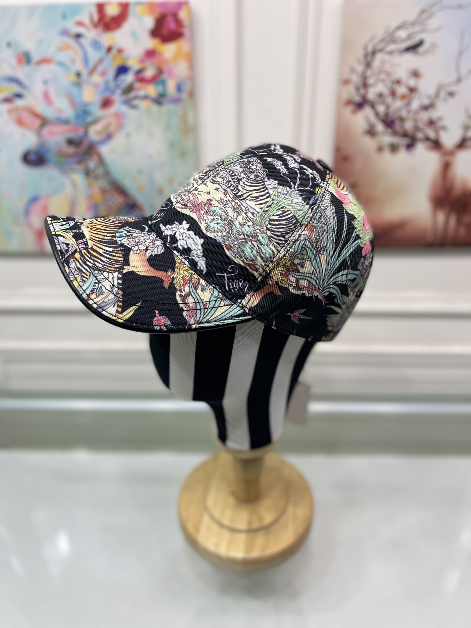 Gucci Canvas Baseball Hat Tiger Black Gucci Hat - Soul Replicas