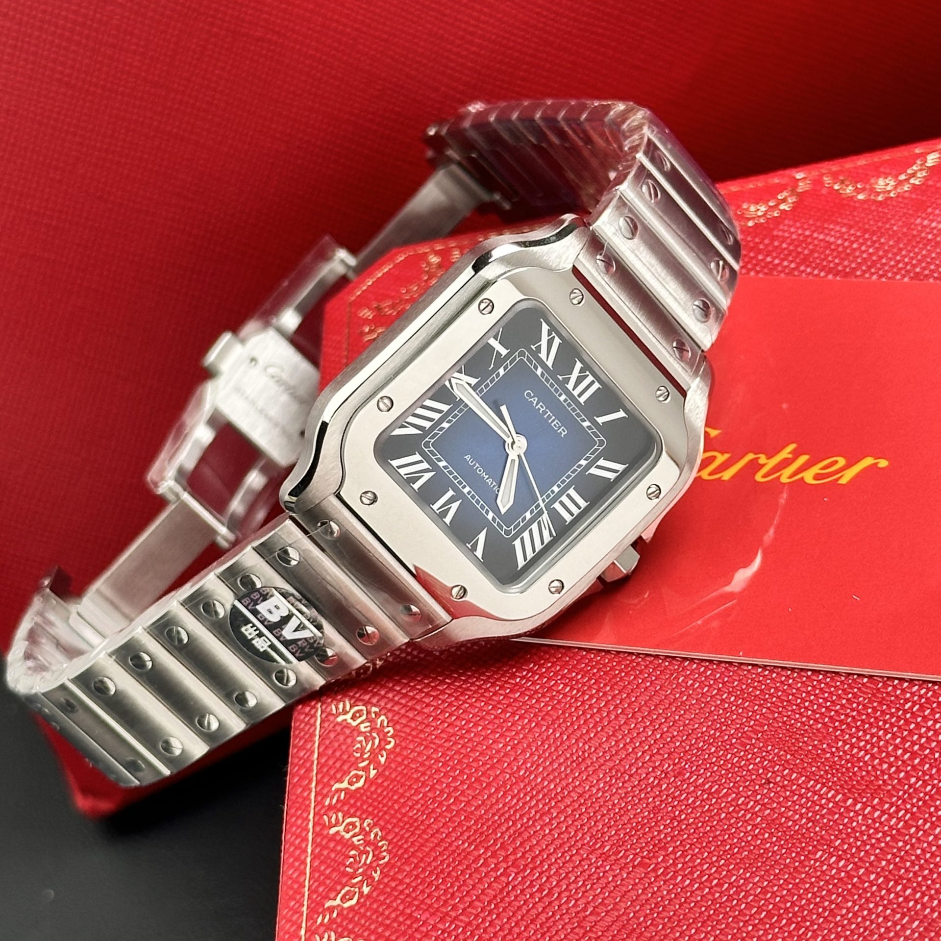 Cartier Replica Watch Santos WSSA0063 Blue Dial BV Factory 35mm - Soul Replicas